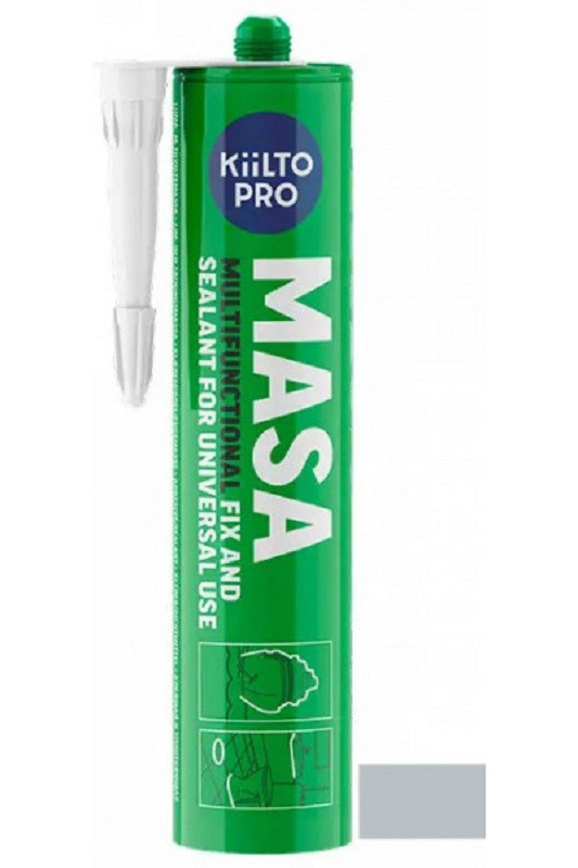 Клей-герметик Kiilto pro masa світло-сірий 290мл, фото 1