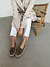 Лофери коричневі жіночі замшеві на бежевій підошві 36р, фото 5