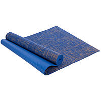 Коврик для йоги Льняной (Yoga mat) SP-Sport FI-2441 размер 185x62x0,6см Синий