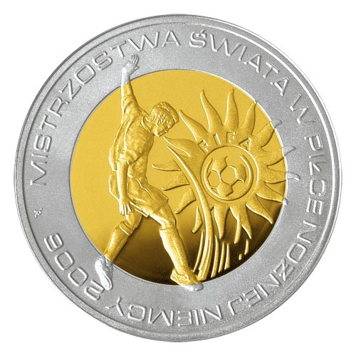 Польща 10 златих, 2006 Чемпіонат світу з футболу в Німеччині 2006 срібло.позолота No962