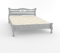 Ліжко Даллас 90х200 + ламель Mebigrand сосна сірий RAL 7040 1400х2000, з ламеллю, 1450