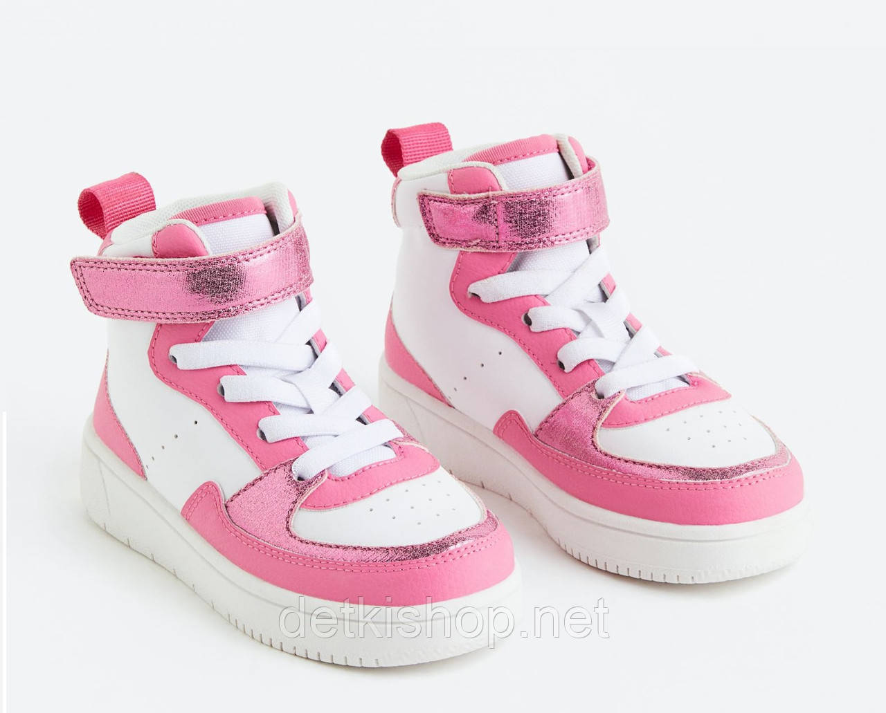 Дитячі високі рожеві кеди H&M хайтопи для дівчинки р. 30