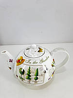 Порцеляновий чайник для заварювання 1 л Nuova R2S з колекції "Сад" з металевим ситом