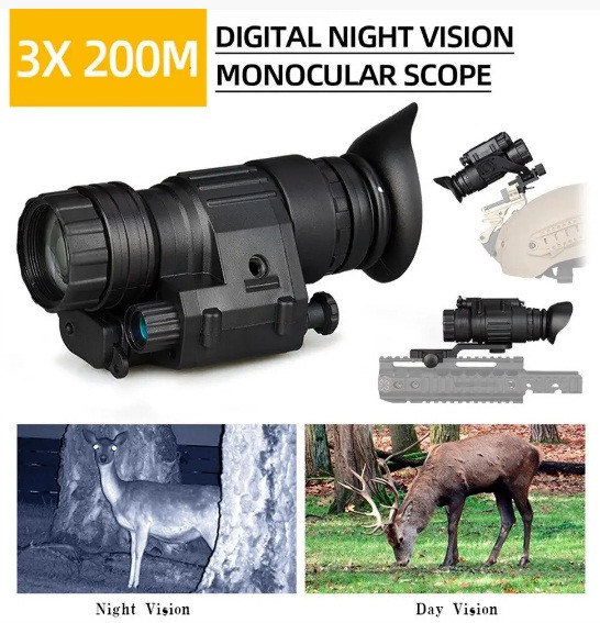 Прилад нічного бачення СL27-0027 Night Vision (до 200м) + кріплення Ріг на шолом - фото 8 - id-p1894715392