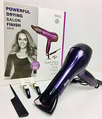 Фен для волосся з гребінцем і шпильками Потужність 2000 Ватів DSP Фіолетовий