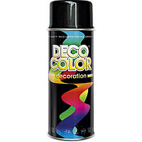 Алкидная аерозольная краска DecoColor, Черный глянец (RAL9005) 400ml Импульс Авто Арт.100716