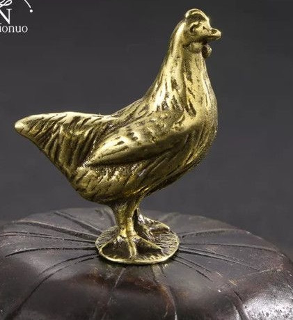 Фигурка статуэтка латунная металл латунь курица и петух - фото 6 - id-p1894734355