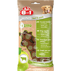 8in1 Ласощі для собак яловичина яблуко MINIS 100гр