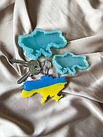 Молд карта України 85*55*6 мм для брелоків магнітів силіконова форма молд для епоксидної смоли