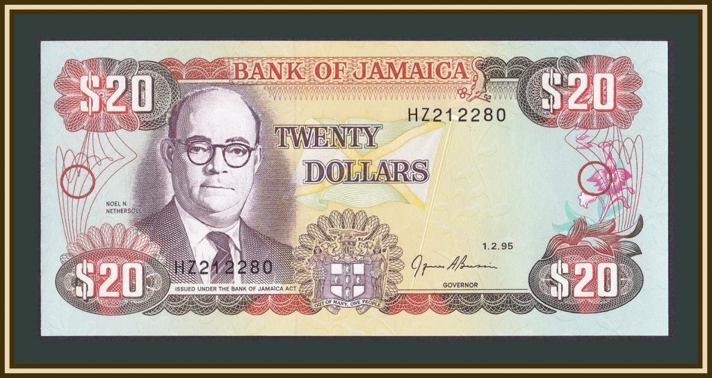 Ямайка/Jamaica 20 Dollar 1995 UNC No190, фото 1