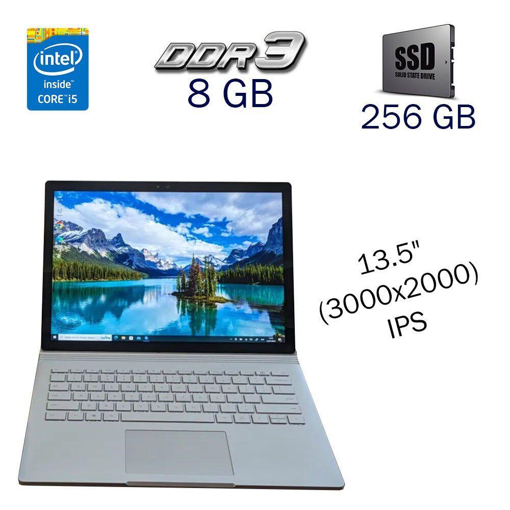 Ультрабук Microsoft Surface Book / 13.5" (3000x2000) IPS / Intel Core i5-6300U (2 (4) ядра по 2.4 — 3.0 GHz) /