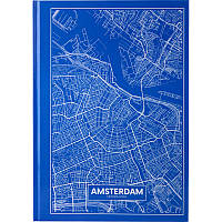 Тетрадь А4 96 л тв переплет клетка Maps Amsterdam 8422-507-A