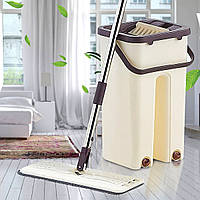 Швабра с ведром Flat Mop 8л автоматический отжим