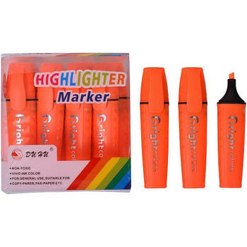 Маркер для виділення тексу на спиртовій основі помаранчевий DH700 в упаковці 12 шт
