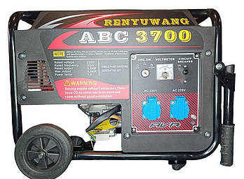 Генератор бензиновий Renyuwang ABC 3700 3,5-3,8KW однофазний 220V