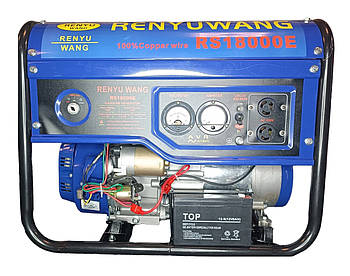 Генератор бензиновий Renyuwang RS18000E 3,2-3,5 KW однофазний з AVR та електростартер.