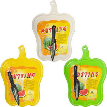 Набір обробна дошка з ножем "Перець" 37х26 см X3-82 в упаковці 2 шт