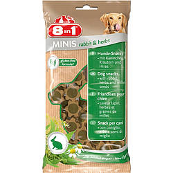 8in1 Ласощі для собак кролик/ромашка MINIS 100гр