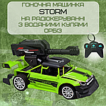 Гоночна Машинка Швидкісна Радіокерована на Акумуляторі з Кульками Орбізами та LED Підсвічуванням Зелена, фото 2