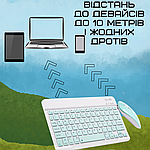 Комплект Клавіатура та Мишка Бездротова Bluetooth з UA Розкладкою на акумуляторі Міні Ультратонка для ПК, фото 6