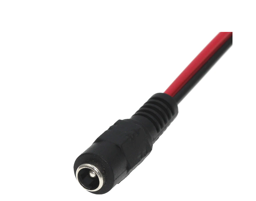 Роз'єм для під'єднання штекера з дротом female (мама) 5,5*2,1 12 В 20см, фото 1