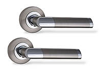 Ручки дверные для межкомнатных и входных дверей SIBA Triesta R01 матовый никель/хром (22 07)