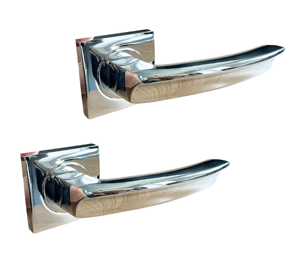 Ручки на міжкімнатні/ вхідні двері SIBA Braga R04 хром полірований (07 07), фото 1