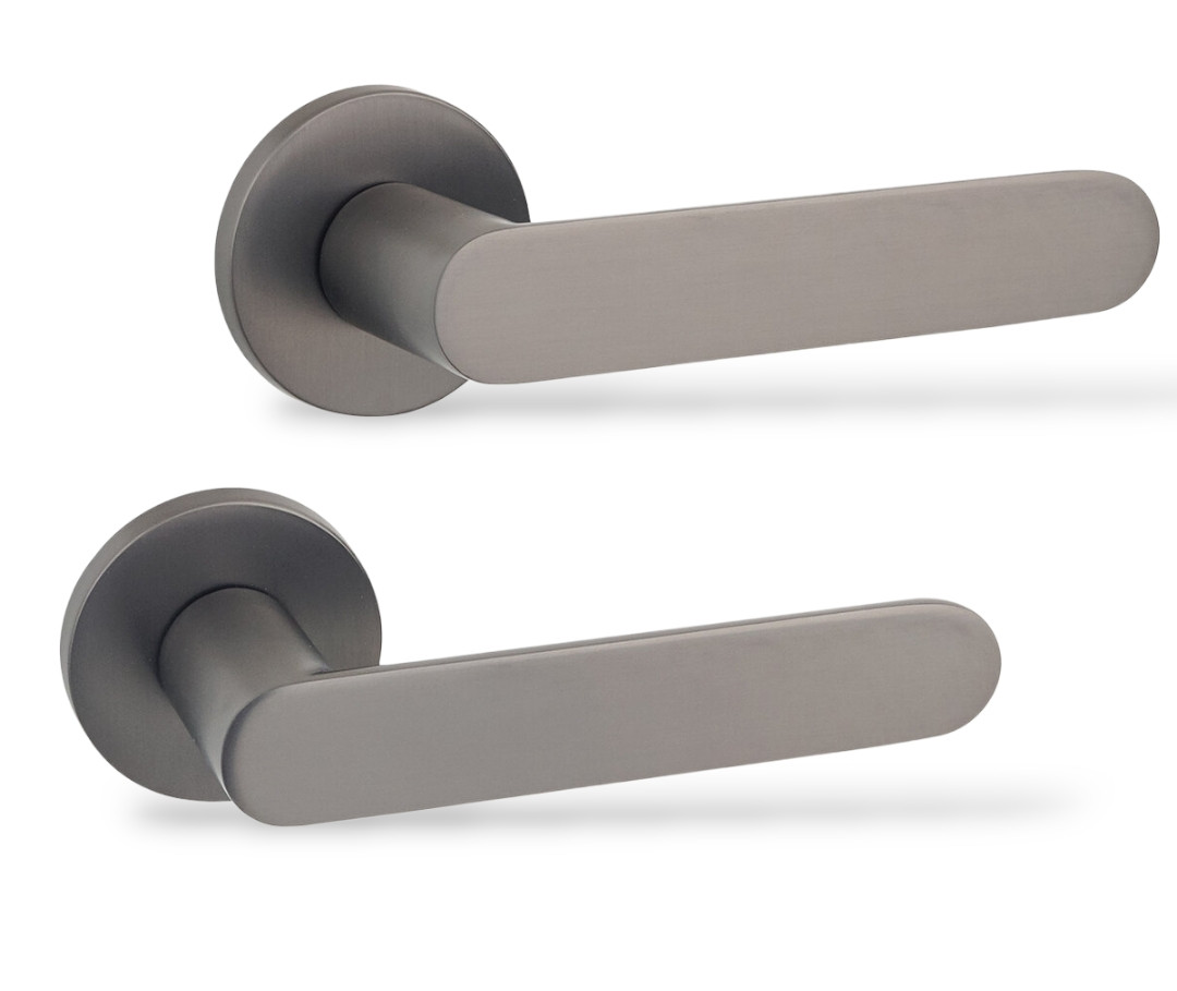 Ручки на міжкімнатні/ вхідні двері SIBA Urla A03 графіт (06 06), фото 1