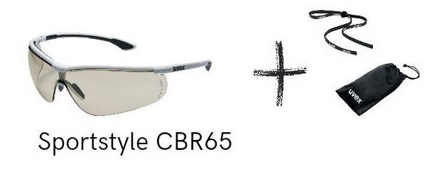 НАБІР "UVEX SAFETY SPORT 65"- Захисні окуляри Uvex Sportstyle CBR65 + сумочка + ремінець, фото 1