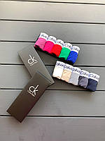 Комплект женских трусов в подарочной упаковке 4 шт Calvin Klein. Стринги женсике в наборе Кельвин Кляйн CK XL