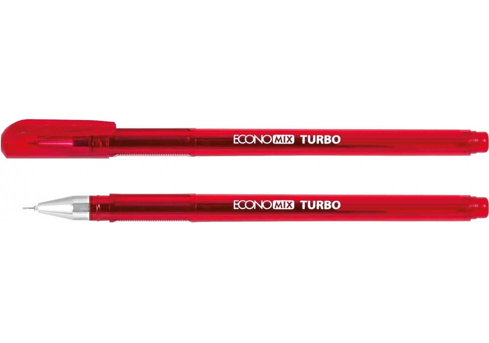 Ручка гелева Economix Turbo 0.5 мм червона E11911-03