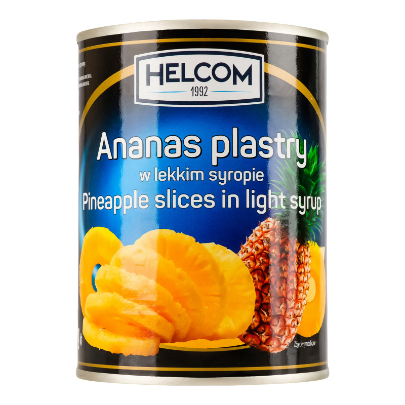 Ананас консервований кільцями в сиропі HELCOM Ananas plastry (Польща), 565 г ж/б