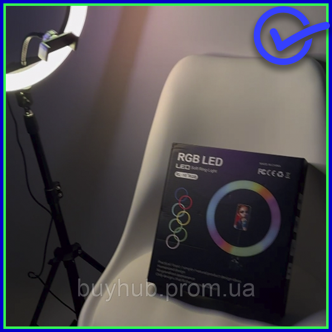 Профессиональная кольцевая лампа кольцевая лампа RGB RL-10 26см с штативом  свет для блогеров и фотографов (ID#1894834721), цена: 1394 ?, купить на  Prom.ua