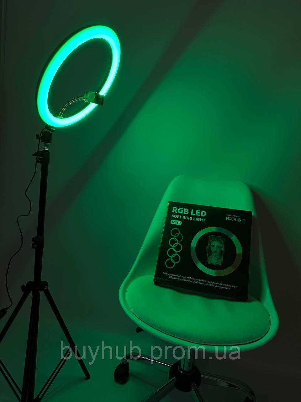 Штатив для телефона кольцевая лампа MJ30 RGB 30см со светодиодная подсветкой  для фото большая (ID#1894838458), цена: 1398 ?, купить на Prom.ua