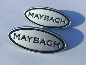 Емблеми Maybach у сидінні Mercedes S-class W222 (чорні, овальні 6*2 см)