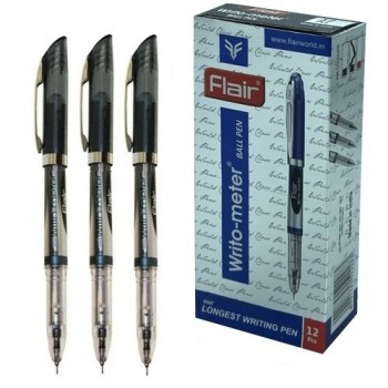 Ручка масляна чорна 10км Writo-meter Flair 743