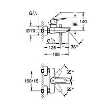 Змішувач для ванни Grohe QuickFix Start 322782432, фото 3