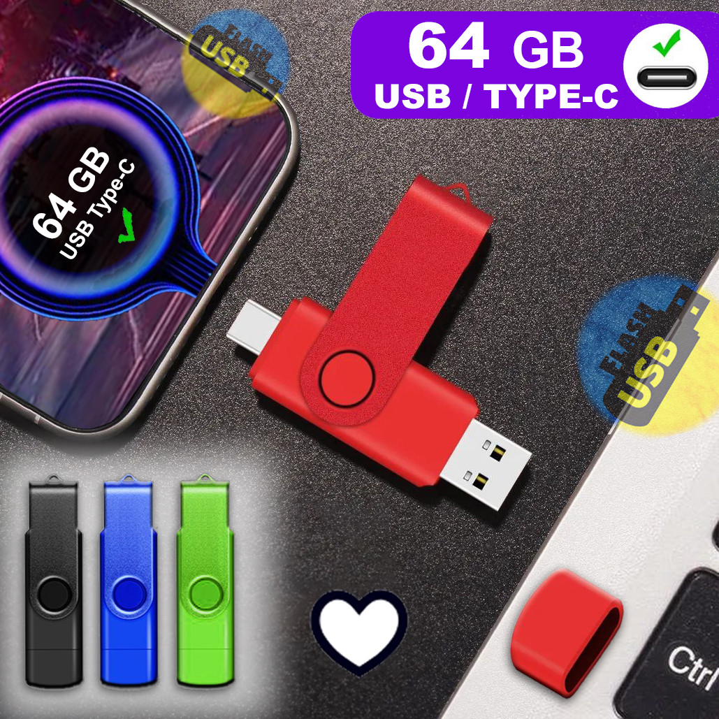 Флешка Jaster 64 GB TYPE-C 2.0 OTG USB Flash Drive флешнакопичувач. 64 ГБ TYPE-C