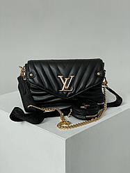 Жіноча сумка Луї Віттон чорна Louis Vuitton Wave Black