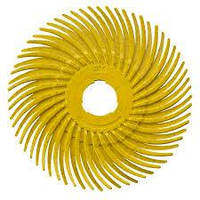 Полимерный зачисной радиальный диск 76х9мм жёлтый Bristle Disc P 80