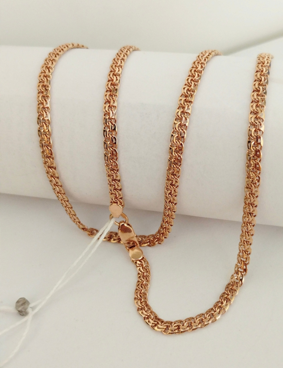 Золотий ланцюжок бісмарк з червоного золота 585 проби