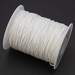 Шнур вощений 1 мм +-90 м Білий