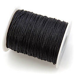 Шнур вощений 1 мм +-90 м Чорний