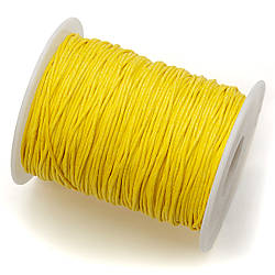 Шнур вощений 1 мм +-90 м Жовтий