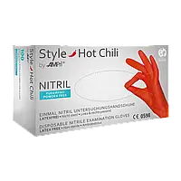 Перчатки нитриловые красные AMPri Style Hot Chili М 100шт