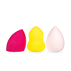 Набір спонжів для нанесення макіяжу фігурний крапля і обрізаний у коробці Puffy, фото 2