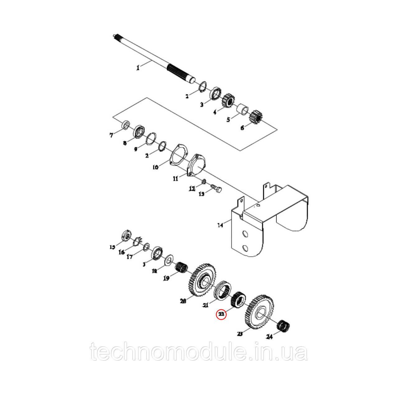 Шестерня 1 передачі ведена Foton 354, фото 1