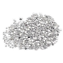 Напівнамистини пластикові 1,5 мм Сріблястий +-800 шт.