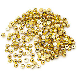 Напівнамистини пластикові 1,5 мм Золотистий +-800 шт.