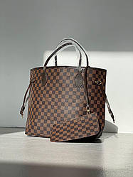 Жіноча сумка Луї Віттон коричнева Louis Vuitton Neverfull Brown